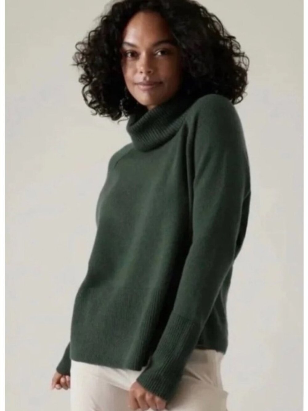 NEW $229 Athleta Alpine Turtleneck Sweater Cashmere/Merino Wool Long-Sleeve